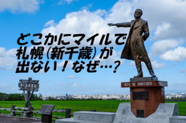 ６月上旬のどこかにマイルに異変!?検索結果に全く新千歳が出ないワケ